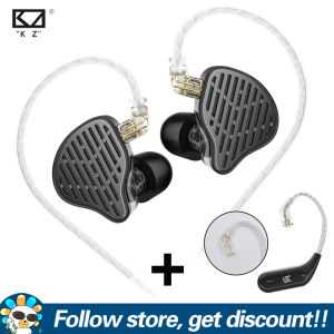 KZ x HBB PR2 In-Ear Metal Earphones Add KZ AZ09 HD Module Support AAC Audio Encoding Transmission Upgrade Earhooks Full-band Tuning Game Sport Earbuds 0.75mm 2Pin Connector Wired Headset Portable 13.2MM Planar Driver IEM HIFI Bass Headphone