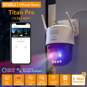 IMOU Titan Pro 6MP Outdoor Wi-Fi P&T Camera connect cellphone Security CCTV Wireless Full-Color Night Vision PoE Audio