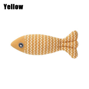 Deep Sea Fish Shape Canvas Plush Cat Toy Catnip Toy For Cats Fish Toy For Cat Interactive Toy
