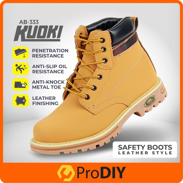 PRODIY KUOKI Safety Boots High Cut Kasut Safety Boot Lelaki Kasut