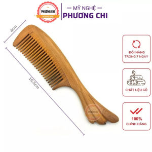Lược gỗ thơm gép răng chuôi đuôi cá dài 16cm lược chải tóc gỡ rối - Mỹ Nghệ Phương Chi