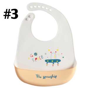 Slabber Silikon / Celemek Silikon Baby BIB Silicone / Celemek Makan Bayi Silikon