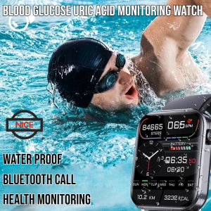 Intelligent non-invasive blood glucose uric acid monitoring watch Health Waterproof Bluetooth Call Sport Smart Watch