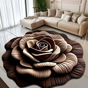 【人间富贵花】Shaped Flower Diatomaceous Earth Floor Mat Absorbent Quick-drying Foot Mat Bathroom Carpet Shower Doorway Non-slip Floor Mat花朵硅藻泥地垫