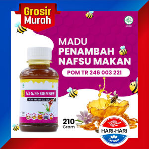 NATURE GEMBEE Madu Gemuk Badan Permanen Isi 210gr Tambah Nafsu Makan Anak Anak dan Dewasa ORI BPOM