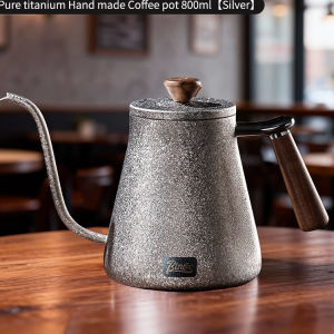 Bincoo Hand Brewed Coffee Pot Titanium Fine Mouthed Pot Coffee Kettle Coffee Utensil Outdoor Household 800ML