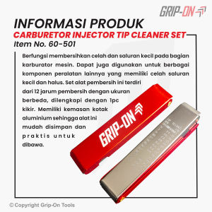 60-501 Grip-On Carburetor Injector Tip Cleaner Set Jarum Pembersih Karburator merah