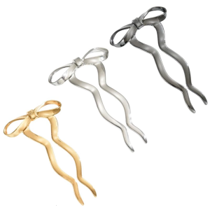 Stylish Bowknot Hairpin Bridal Festives Headpiece Wedding Ceremony Hair Stick for Long Hair and Elegant Bun Styles