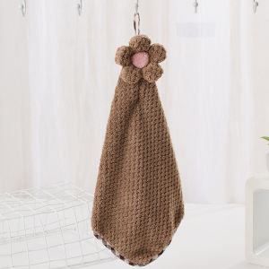SUMMERTOP KA1925 Kain Lap Tangan Menyerap Air Handuk Gantung Motif Bunga Serbet Wastafel Pengering