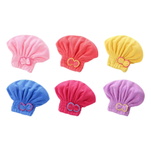 Super Absorbent Corals Velvets Towel with BowKnot Fast Drying Hair Towel Wrap for Wet Hair Bath Accessories