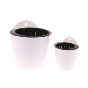 [Energetic] กระถางดอกไม้พลาสติกแบบดูดซับน้ำอัตโนมัติติดผนังกระถางต้นไม้สีเขียวผักชีลาวของตกแต่ง