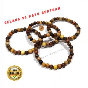 GELANG KOMBINASI 20 JENIS KAYU LANGKA KAYU BERTUAH NUSANTARA