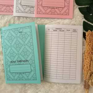 BUKU TABUNGAN MOTIF BATIK ELEGAN MODEL PORTRAIT UK 10X16CM ISI 16 HAL