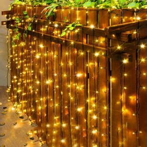SUMY 22m/200led Solar Camping Lights fairy lights Christmas string lights For Garden Waterproof Outdoor Lighting Christmas Lamp Xmas Holiday Decoration Fairy Solar Battery