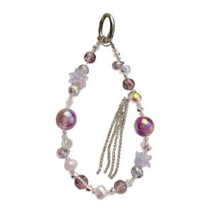 Cuteness Beaded Camera Phone Strap Butterfly Charm Lanyard Acrylic Texture Suitable for Phone and Bag Accessories