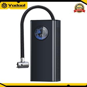 Wireless handheld air pump for cars with LED indicator and rechargeable battery for convenience
