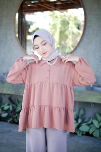 Blus Crinkle Wanita Terlaris 2023 Atasan Crinkle Wanita