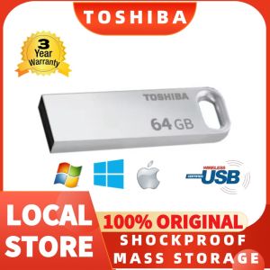 ♥【Readystock】 + FREE Shipping+ COD ♥ TOSHIBA USB flash drive metal shockproof waterproof high speed pen drive Flash drive