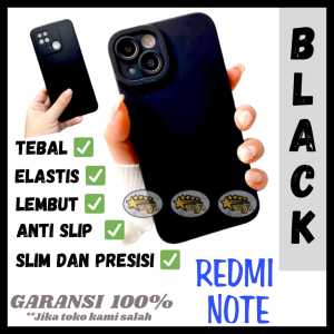 BLACK CASE pro camera REDMI NOTE 2 3 4 4X 5A 5 7 8 9 10 10S 11 11S 12 13 14 4G PRO MAX blackmatte casing silikon