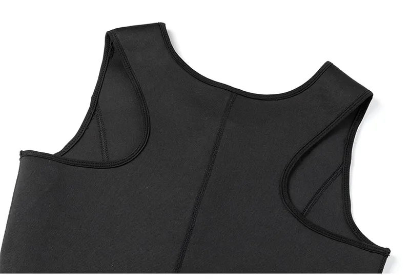 Neoprene Mens Shapers Sweat Vest For Men Waist Trainer Vest Adjustable Workout  Body Shaper With Double Zipper For Sauna Suit