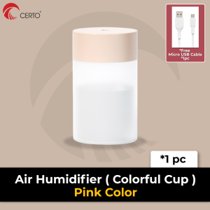 CERTO 260ml Car Cup Air Humidifier With Essential Oil USB Led Light Air Purifier Home Aroma Diffuser Mist Spray Home Car Office Pewangi Bilik Rumah 加濕器