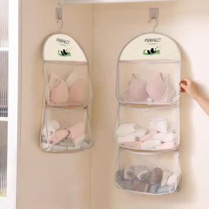 Large Capacity Net Underwear Storage Bag Space-saving Multi-layer Storage Mesh Bags Home Wardrobe Hangable Storage Supplies