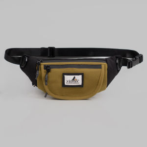 Vitlexs Waistbag Pria Bahan Canvas Anti Air Tas Pinggang Cowok Tahan Air Tas Pria Bahan Canvas