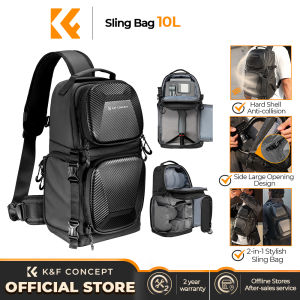 K&F CONCEPT 10L Camera Sling Bag Crossbody Bag Hardshell Shoulder Backpack Suitable for Travel/Gym Sport/Hiking