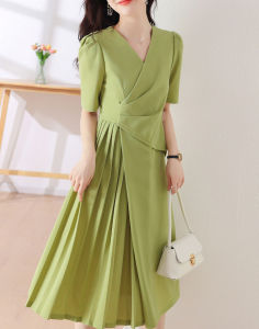dress wanita korea D7937/midi dress wanita korea/dress pesta wanita