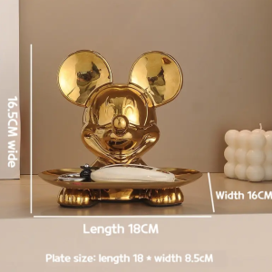 Pajangan Mickey Tempat Penyimpanan Nampan Mickey Jewelry Candy Key Storage Tray Home Decor
