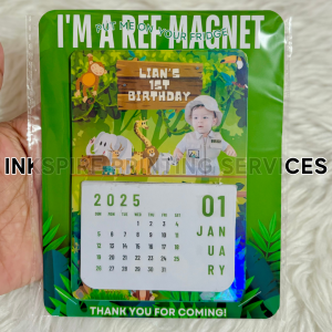 Customized Ref Magnet with Calendar Souvenir for BirthdayWedding Christening
