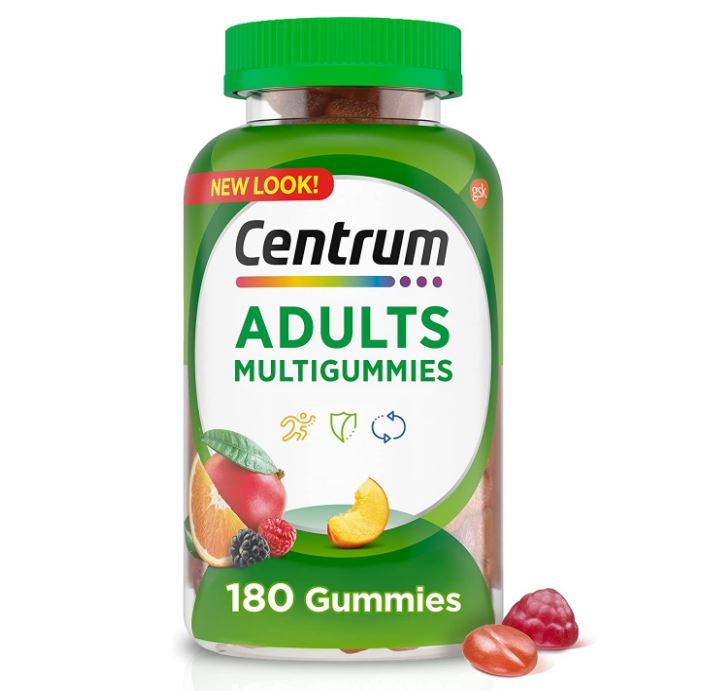 Centrum Adults MultiGummies Assorted Natural Fruit, 110/180 Gummies