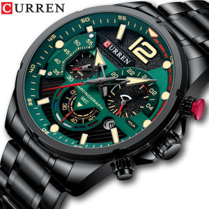 CURREN Casual Business Chronograph Waterproof Stainless Steel Watch Mens New Luxury Fashion Quartz Men Watches