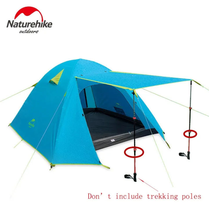 Naturehike 2/3/4 Person PSeries camping tent Pole Waterproof aluminum