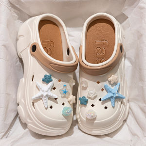 [Free Shipping] Womens new summer outdoor sandals beach sandals thick-soled clogs non-slip odor-resistant and with a closed-toe design