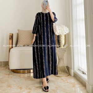 Daster Gamis Rayon Kekinian Lengan Tangan 3/4 Panjang Semata Kaki Busui Jumbo LD 120 Murah