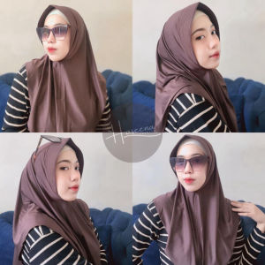 Haseena Hijab Instan Bergo Hamidah Ifana Polos Jilbab Sport Sporty Jersey Size M Kerudung Olahraga Daily Casual
