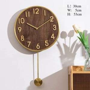 xpkQ Simple Wall Clocks Retro Silence Bar Pendulum Wall Clocks The Three-dimensional Scale Watches Home Ornaments Decoration Products R7Q2P