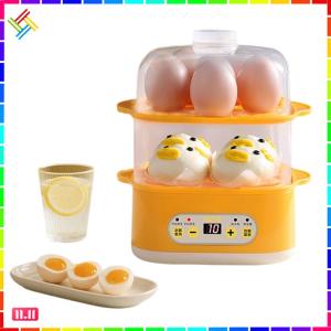 Double Layer Multi-Function Cooker 12 Eggs Capacity Multifunctional Egg Boiler Auto Shut-Off for Meal Prep Apartment Office