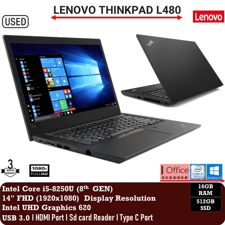 LENOVO THINKPAD L480 LAPTOP (CORE I5 8TH GEN/WINDOWS