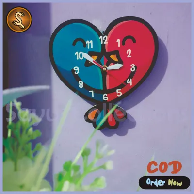 Jam Dinding Aesthetic Karakter Love Bird