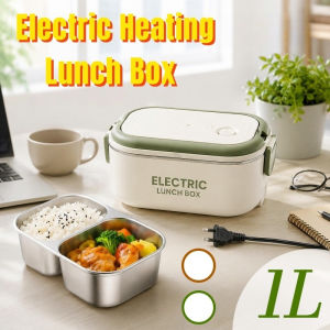 Electric Lunch Box Food Warmer 304 Stainless Steel Plug In 1 Liter Leakproof Thermal Bento For Office Travel
