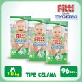 FITTI Pants M32 - Karton Isi 3 pack [Exclusive Online] | 7-12 kg | isi 96 pcs | Popok Bayi Tipe Celana dari UNICHARM. 