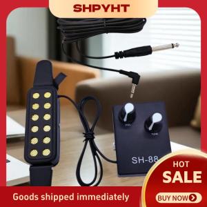 SHPYHT 1 bộ phụ kiện tự làm Guitar Pickup Acoustic Guitar âm thanh lỗ Pickup từ với âm thanh cáp giai điệu điều khiển âm lượng