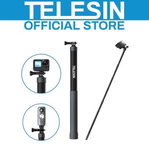 TELESIN 120cm Carbon Fiber Invisible Selfie Stick for Insta360 ONE X3 X2 RS GoPro DJI ACTION Camera