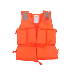 Heabety Enhanced Visibility Nylon Life Jacket with Reflective Padding for Water Sports Safety
