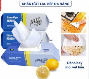 Khăn ướt lau bếp đa năng J080 sản phẩm tiện lợi giúp làm sạch nhanh dầu mỡ vết bẩn trong bếp