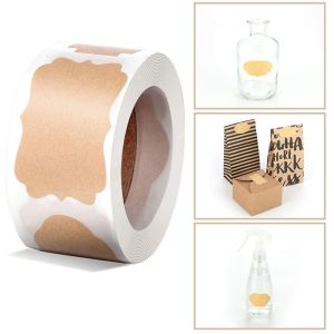 LITTLEX 300pcs/roll Hũ đựng mứt Trang chủ Nhãn Kraft Nhãn dán Thẻ từ khóa Bảng đen