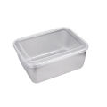 Stainless Steel fresh-Keeping Box With lid Refrigerator Storage Box Steamed fish Grilled Fish  Dish fruit Plate保鲜盒冰箱收纳盒. 