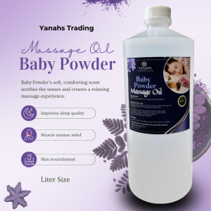 1L Baby Powder Scented Massage Oil – Relaxing & Soothing